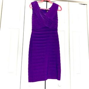 Adrianna Papell purple bandage dress